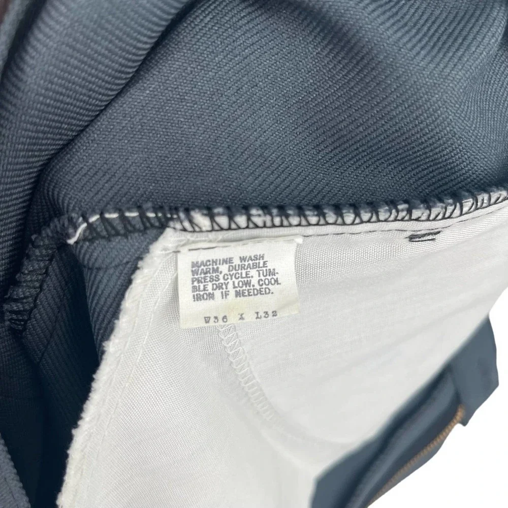 Vintage 1975 Levi’s Pants Dacron Straight Leg Black‎ Tab Gray 36x32